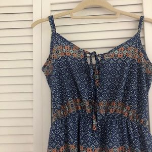 Boutique Blue Patterned Maxi Dress